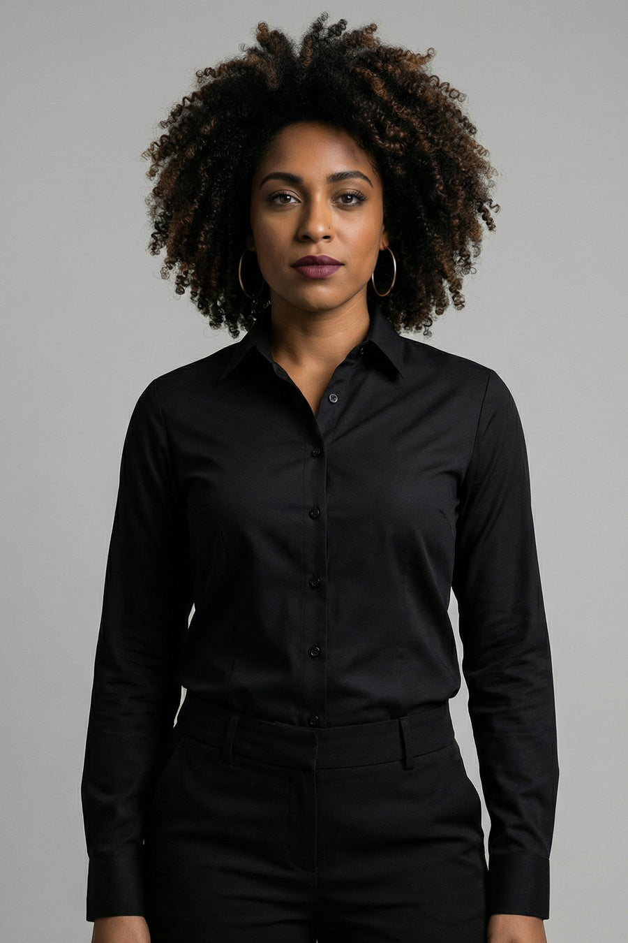 CAMISA DONNA BÁSICA COM ELASTANO