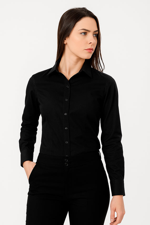 CAMISA MANGA LONGA DONNA BÁSICA