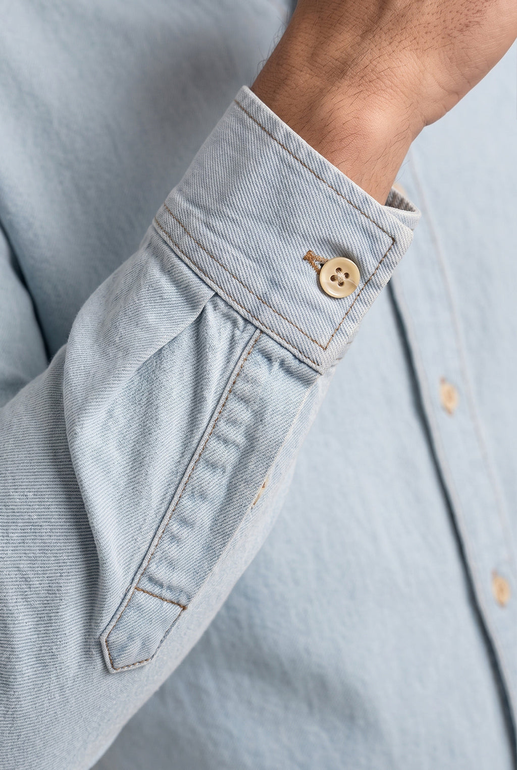 CAMISA JEANS OVERSHIRT MANGA LONGA
