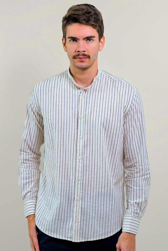 CAMISA MANGA LONGA PADRE LISTRAS FLAMÊ