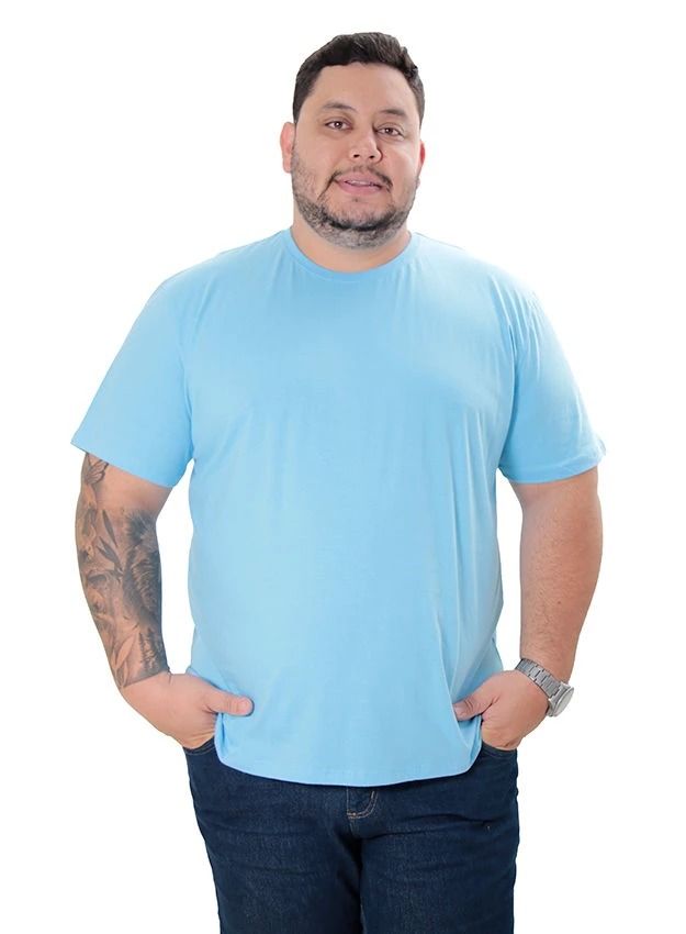 CAMISETA BÁSICA GOLA REDONDA LISA PLUS