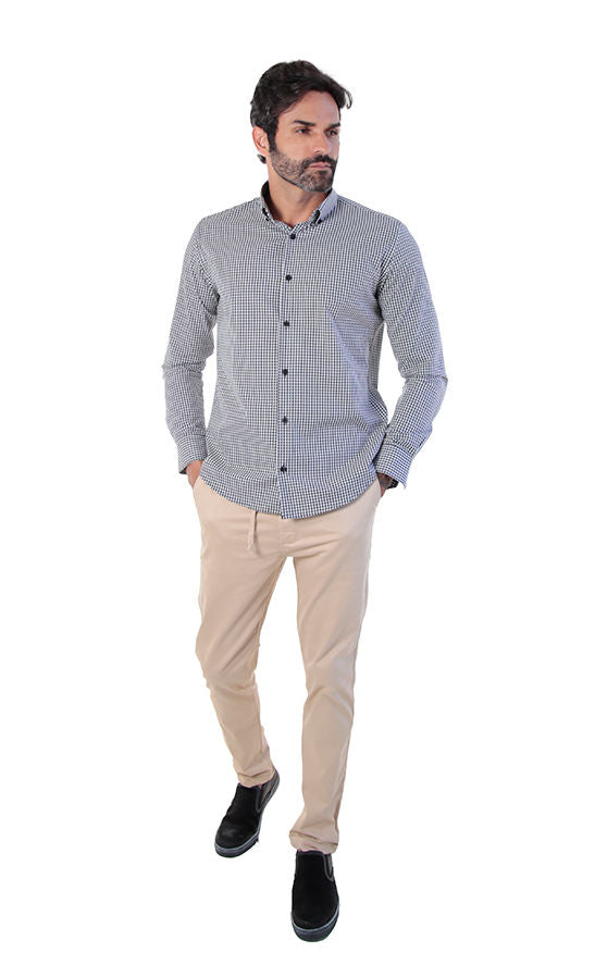 CAMISA SOCIAL SLIM FIT MANGA LONGA XADREZ