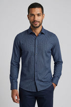 CAMISA MANGA LONGA SLIM FIT MAQUINETADO BAMBU