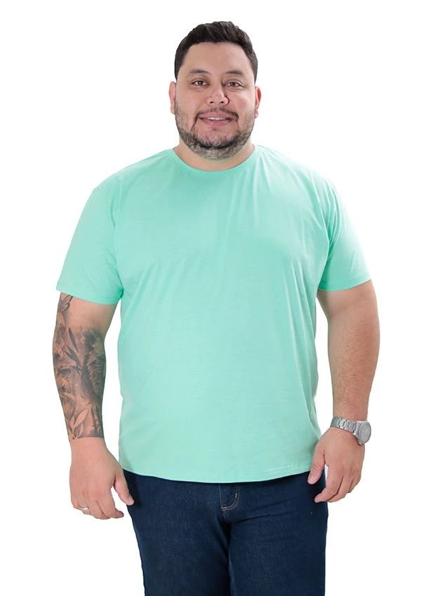 CAMISETA BÁSICA GOLA REDONDA LISA PLUS